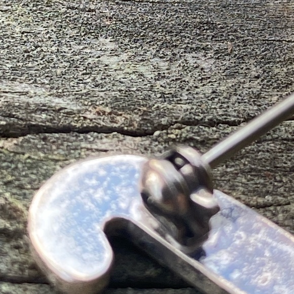 Vintage Sterling Silver Cat Letter N Brooch Made in Mexico Stamped.925 Feline - Picture 3 of 8